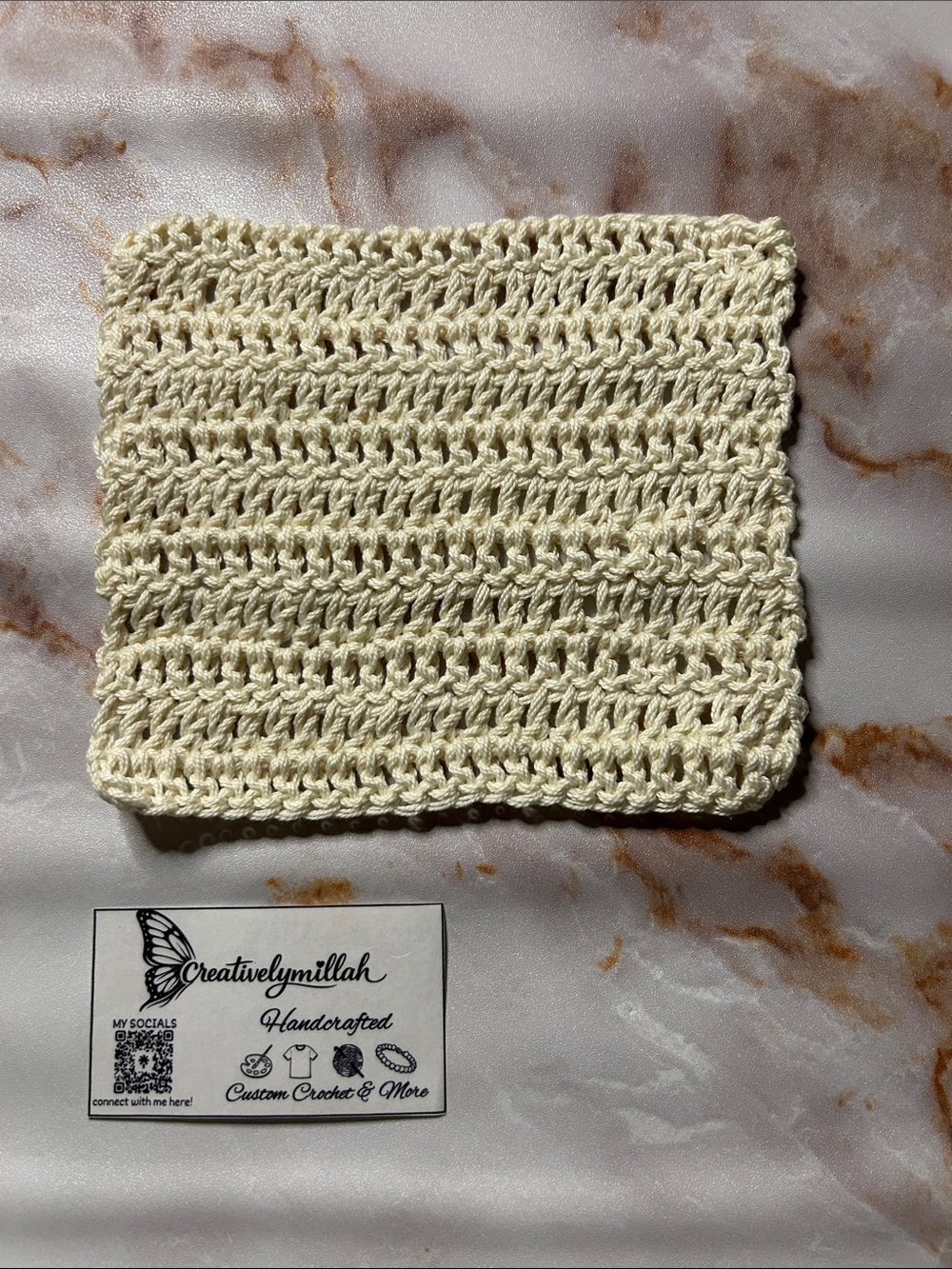Washcloth 100% cotton -Handmade Crochet